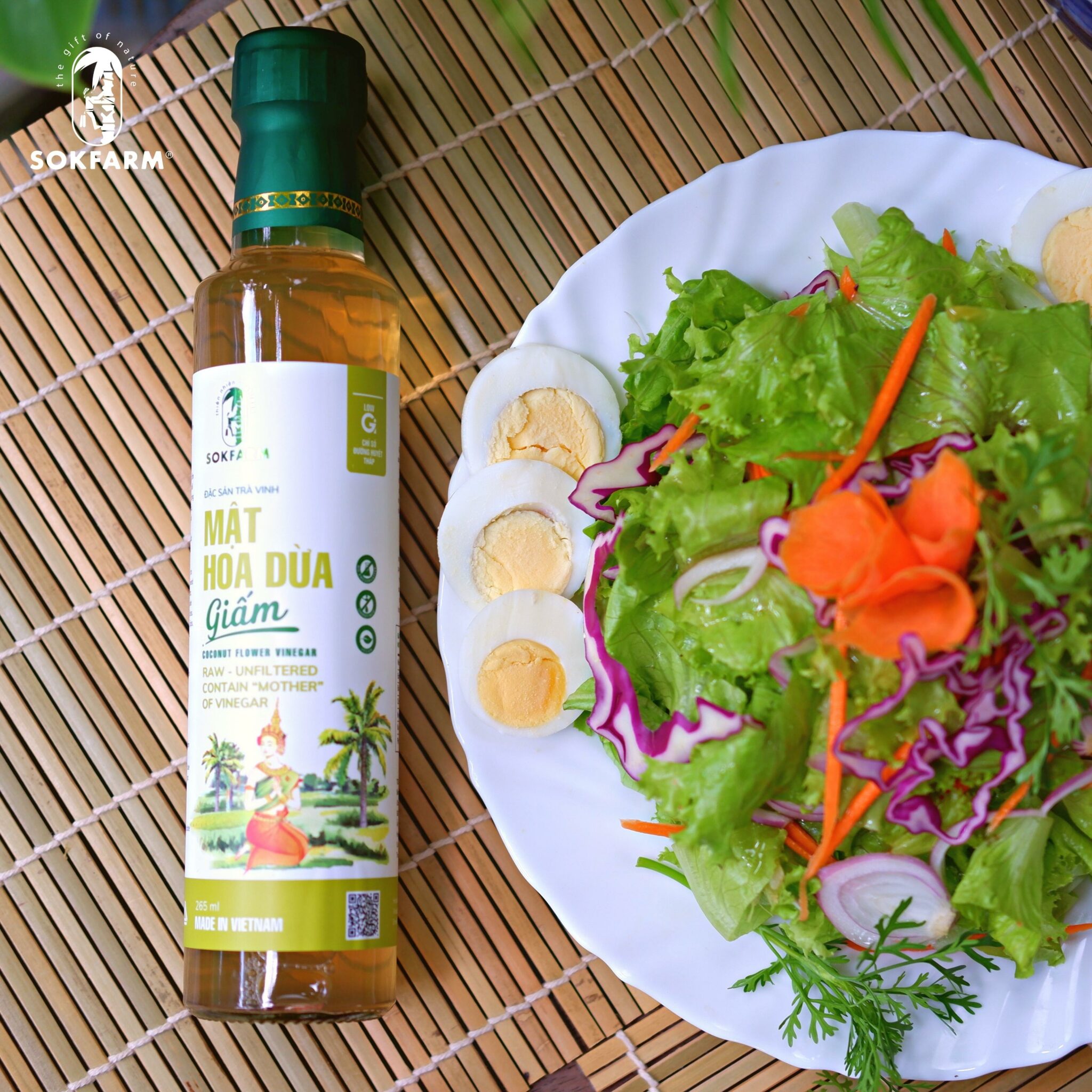 Salad trộn Giấm mật hoa dừa Sokfarm